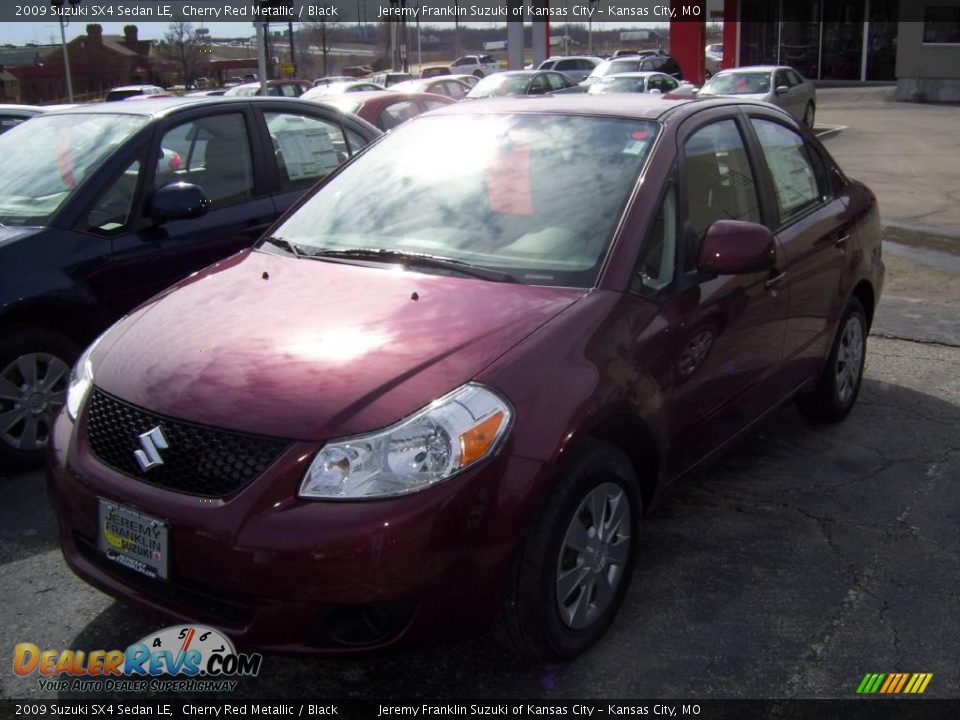 2009 Suzuki SX4 Sedan LE Cherry Red Metallic / Black Photo #5