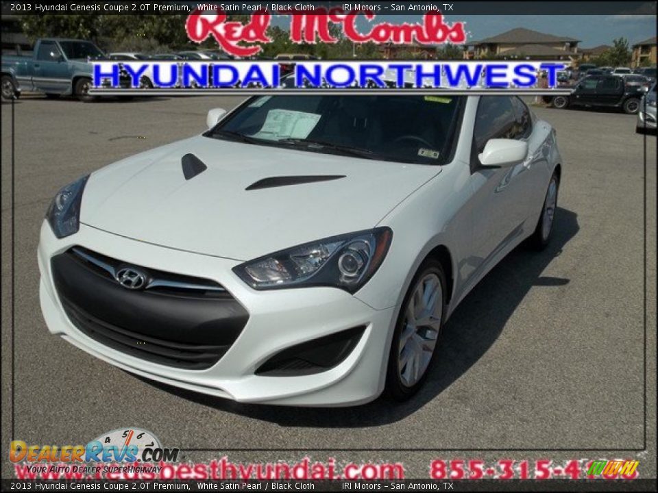 2013 Hyundai Genesis Coupe 2.0T Premium White Satin Pearl / Black Cloth Photo #1