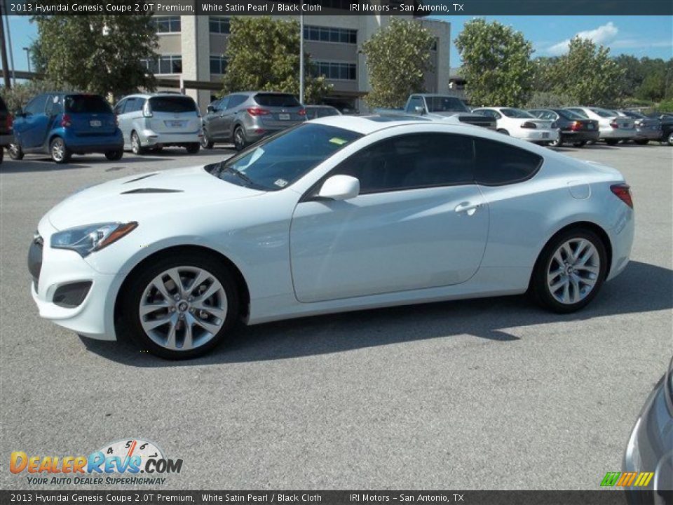 2013 Hyundai Genesis Coupe 2.0T Premium White Satin Pearl / Black Cloth Photo #2