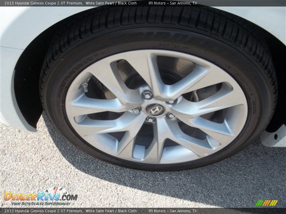 2013 Hyundai Genesis Coupe 2.0T Premium White Satin Pearl / Black Cloth Photo #3