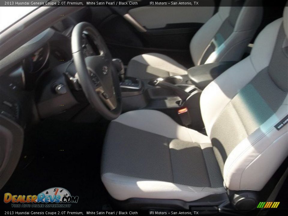 2013 Hyundai Genesis Coupe 2.0T Premium White Satin Pearl / Black Cloth Photo #5