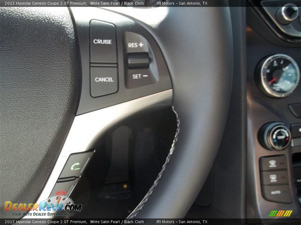 2013 Hyundai Genesis Coupe 2.0T Premium White Satin Pearl / Black Cloth Photo #9