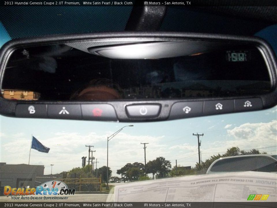 2013 Hyundai Genesis Coupe 2.0T Premium White Satin Pearl / Black Cloth Photo #12