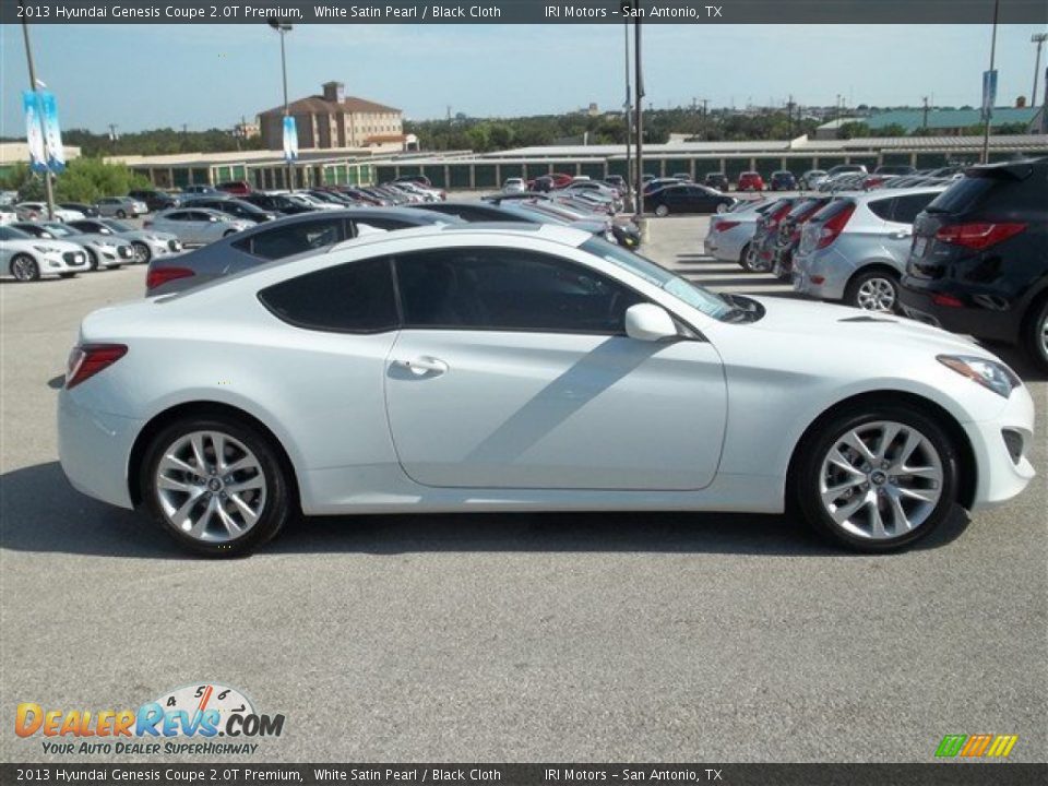2013 Hyundai Genesis Coupe 2.0T Premium White Satin Pearl / Black Cloth Photo #14