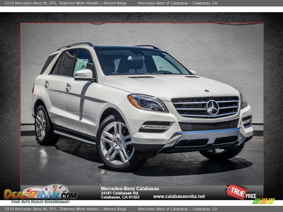 2014 Mercedes-Benz ML 350 Diamond White Metallic / Almond Beige Photo #1