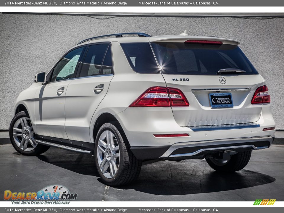 2014 Mercedes-Benz ML 350 Diamond White Metallic / Almond Beige Photo #2