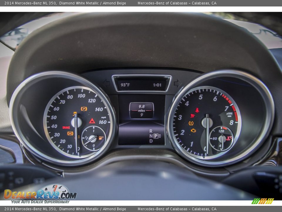 2014 Mercedes-Benz ML 350 Diamond White Metallic / Almond Beige Photo #6