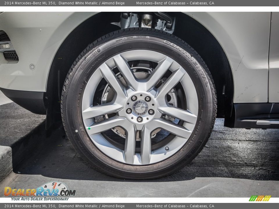 2014 Mercedes-Benz ML 350 Diamond White Metallic / Almond Beige Photo #10