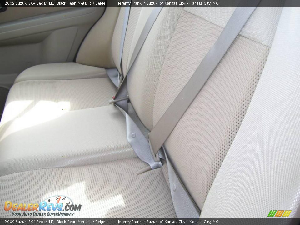 2009 Suzuki SX4 Sedan LE Black Pearl Metallic / Beige Photo #8