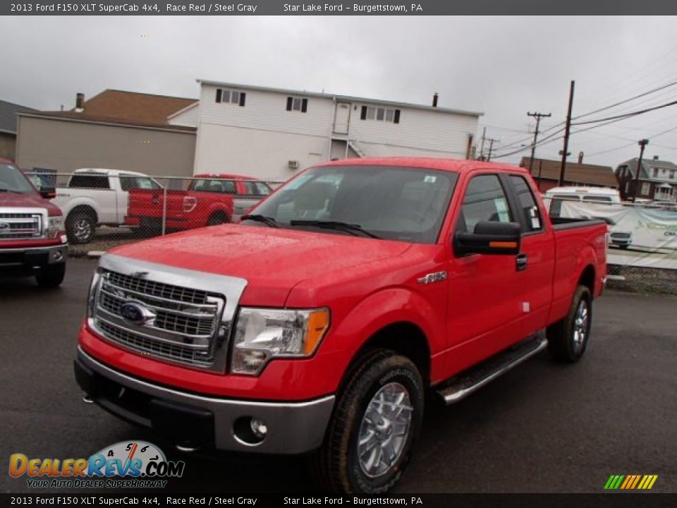 2013 Ford F150 XLT SuperCab 4x4 Race Red / Steel Gray Photo #1