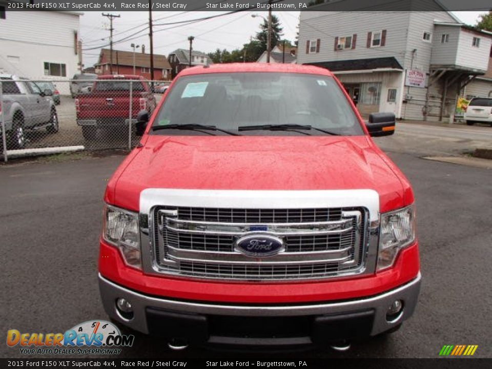 2013 Ford F150 XLT SuperCab 4x4 Race Red / Steel Gray Photo #2