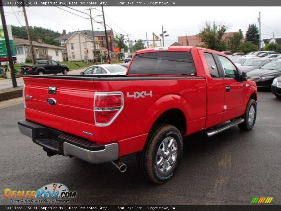 2013 Ford F150 XLT SuperCab 4x4 Race Red / Steel Gray Photo #5