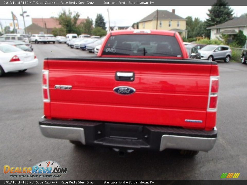 2013 Ford F150 XLT SuperCab 4x4 Race Red / Steel Gray Photo #6