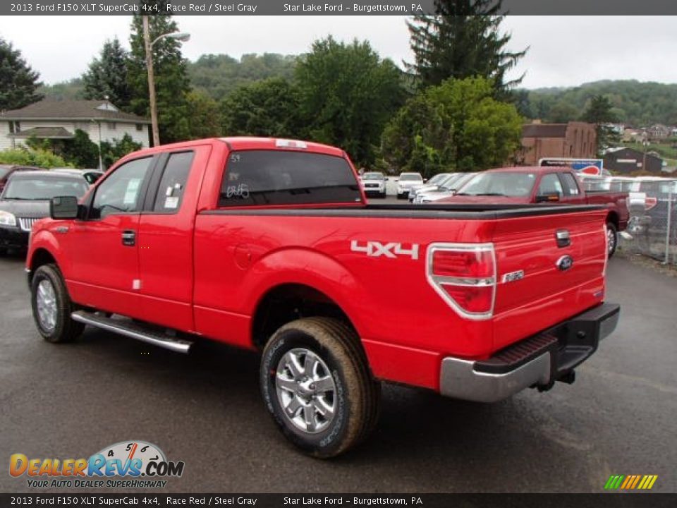 2013 Ford F150 XLT SuperCab 4x4 Race Red / Steel Gray Photo #7