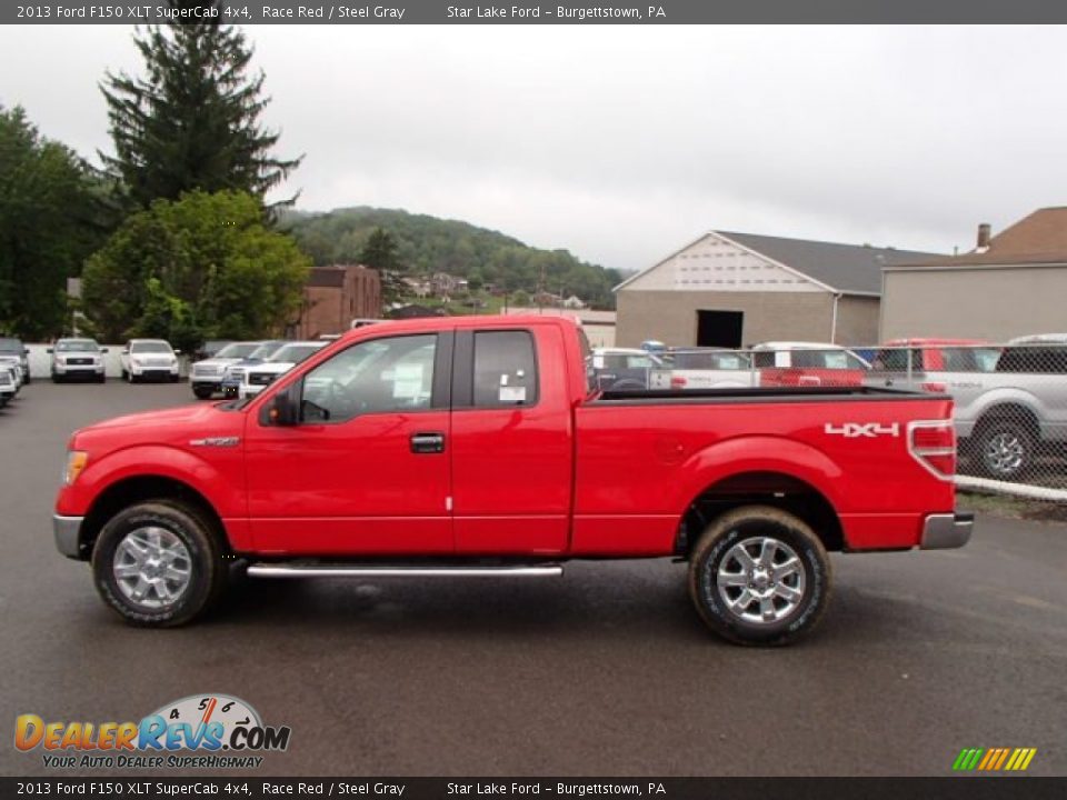 2013 Ford F150 XLT SuperCab 4x4 Race Red / Steel Gray Photo #8