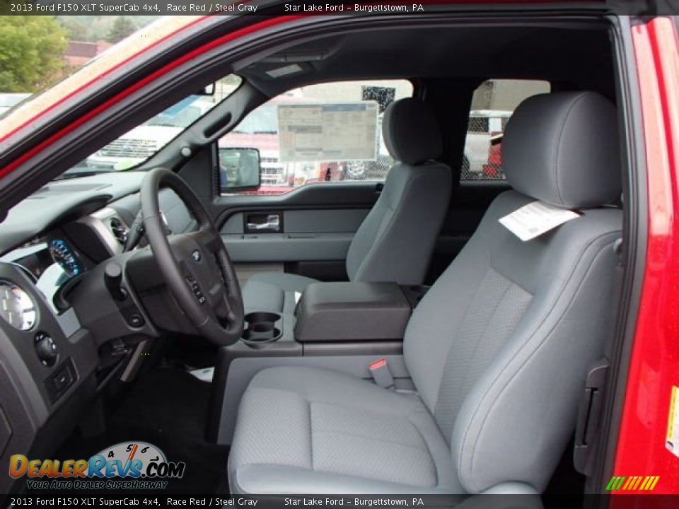 2013 Ford F150 XLT SuperCab 4x4 Race Red / Steel Gray Photo #10