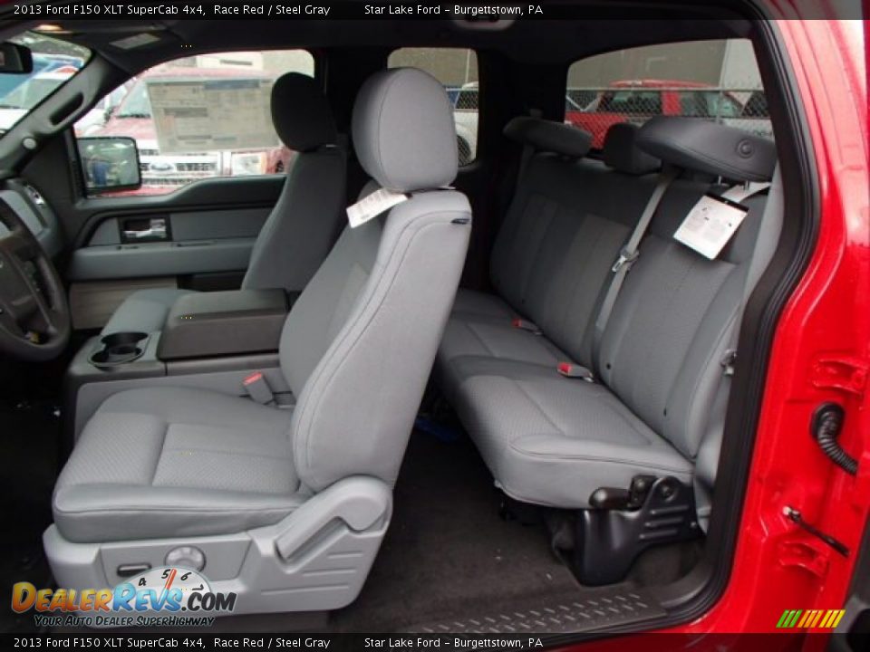 2013 Ford F150 XLT SuperCab 4x4 Race Red / Steel Gray Photo #14