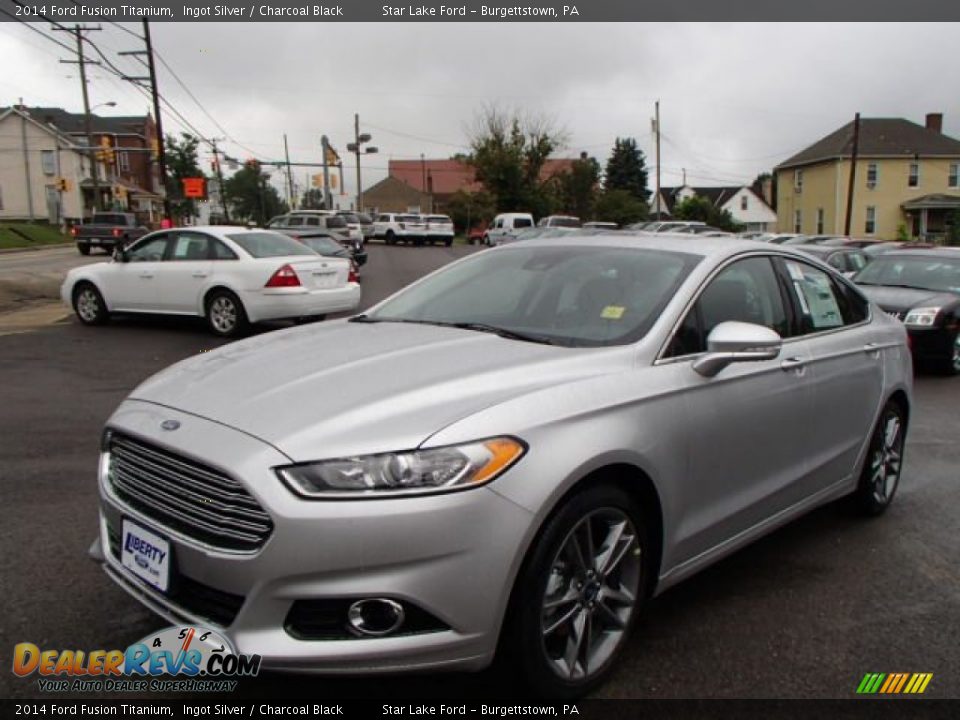 2014 Ford Fusion Titanium Ingot Silver / Charcoal Black Photo #1