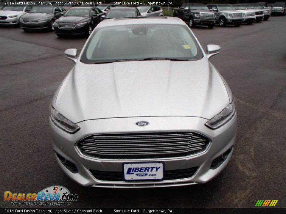 2014 Ford Fusion Titanium Ingot Silver / Charcoal Black Photo #2