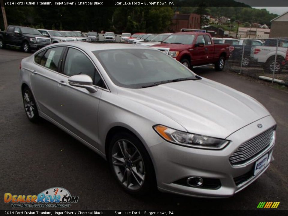 2014 Ford Fusion Titanium Ingot Silver / Charcoal Black Photo #3