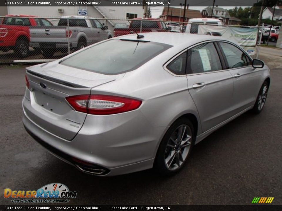 2014 Ford Fusion Titanium Ingot Silver / Charcoal Black Photo #5