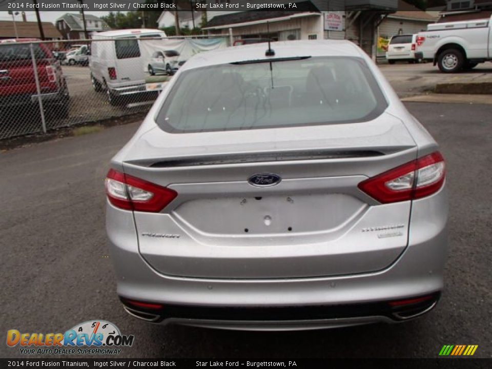2014 Ford Fusion Titanium Ingot Silver / Charcoal Black Photo #6