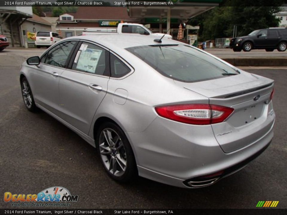 2014 Ford Fusion Titanium Ingot Silver / Charcoal Black Photo #7