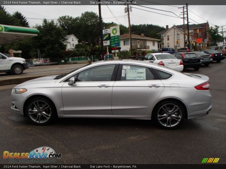 2014 Ford Fusion Titanium Ingot Silver / Charcoal Black Photo #8