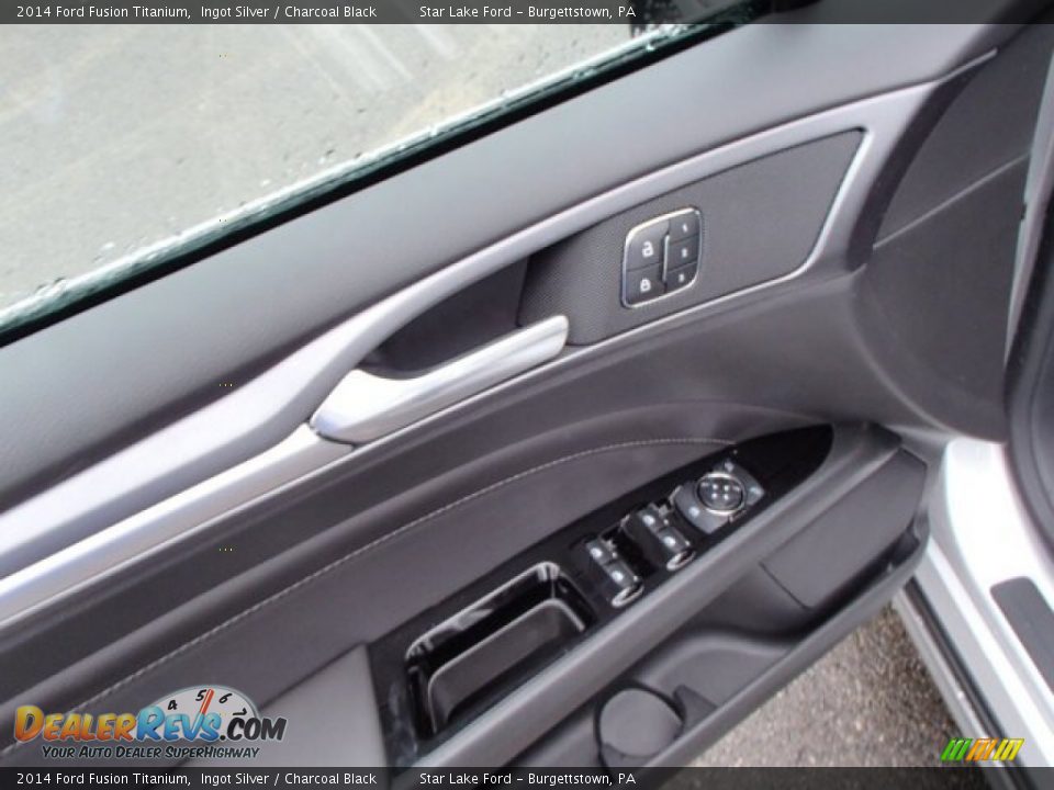 2014 Ford Fusion Titanium Ingot Silver / Charcoal Black Photo #15