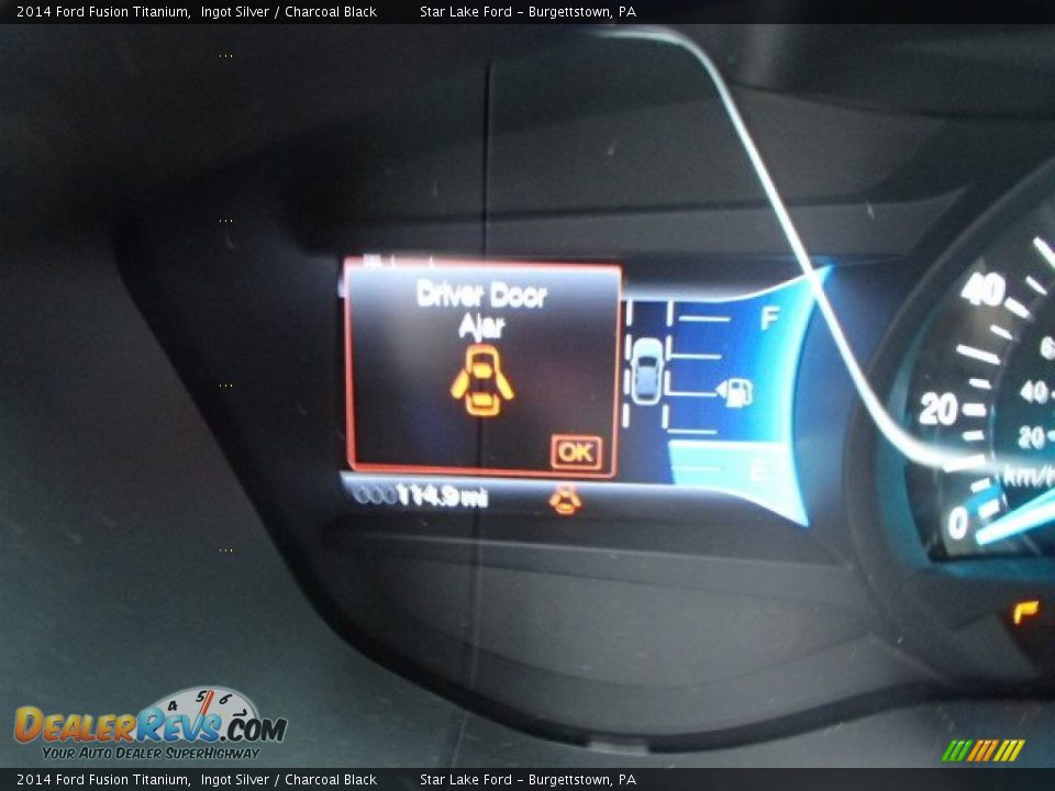 2014 Ford Fusion Titanium Ingot Silver / Charcoal Black Photo #24
