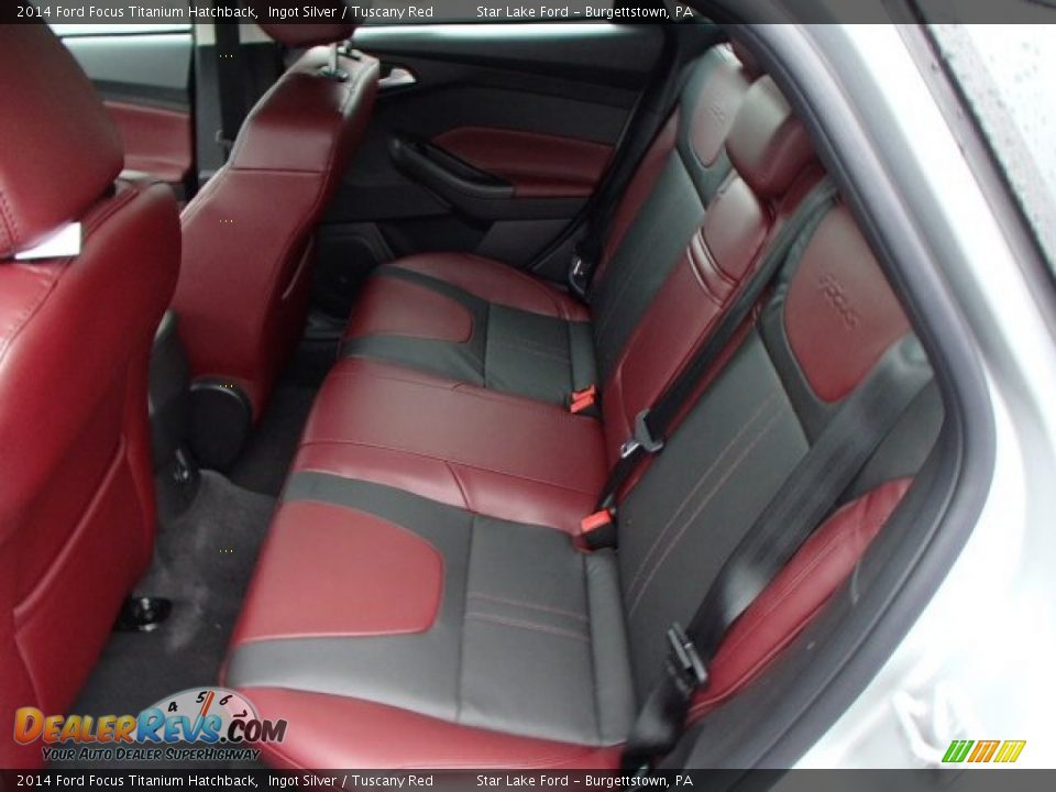 Rear Seat of 2014 Ford Focus Titanium Hatchback Photo #12