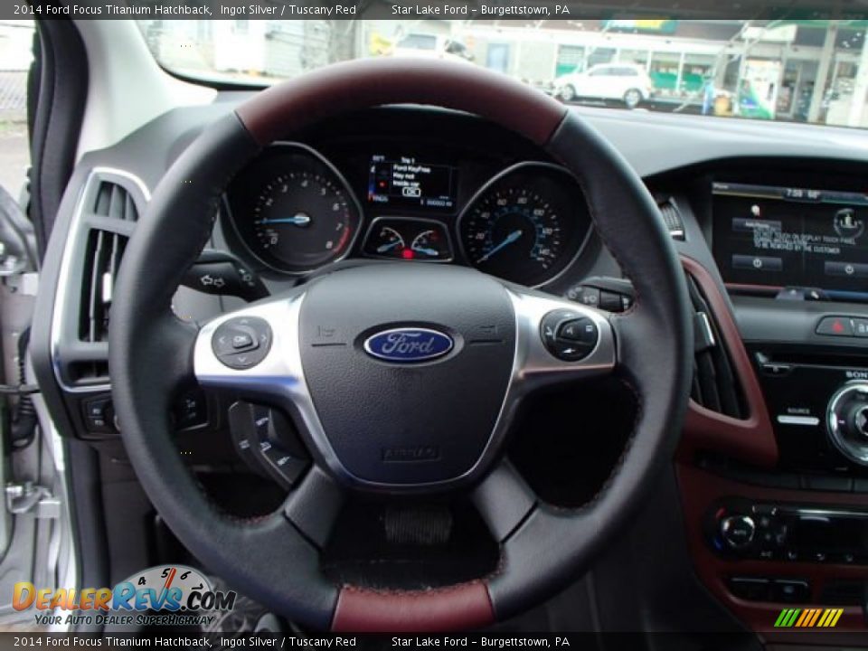 2014 Ford Focus Titanium Hatchback Steering Wheel Photo #20