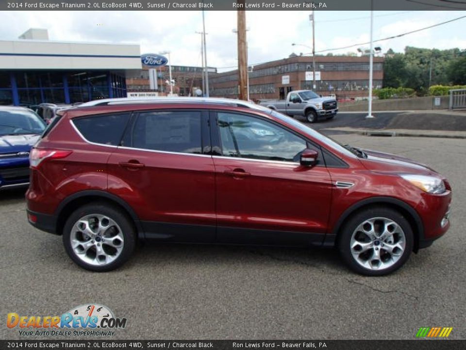 2014 Ford Escape Titanium 2.0L EcoBoost 4WD Sunset / Charcoal Black Photo #1