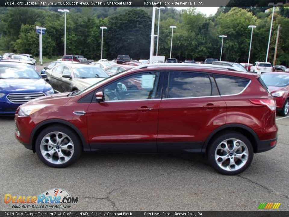 2014 Ford Escape Titanium 2.0L EcoBoost 4WD Sunset / Charcoal Black Photo #5
