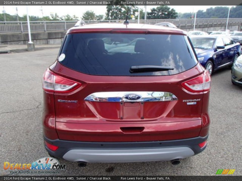 2014 Ford Escape Titanium 2.0L EcoBoost 4WD Sunset / Charcoal Black Photo #7