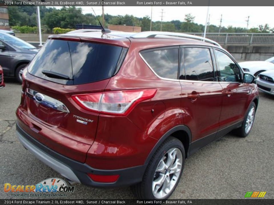 2014 Ford Escape Titanium 2.0L EcoBoost 4WD Sunset / Charcoal Black Photo #8