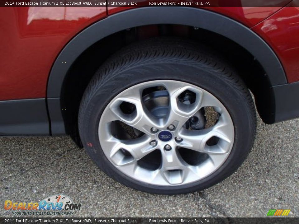 2014 Ford Escape Titanium 2.0L EcoBoost 4WD Sunset / Charcoal Black Photo #9