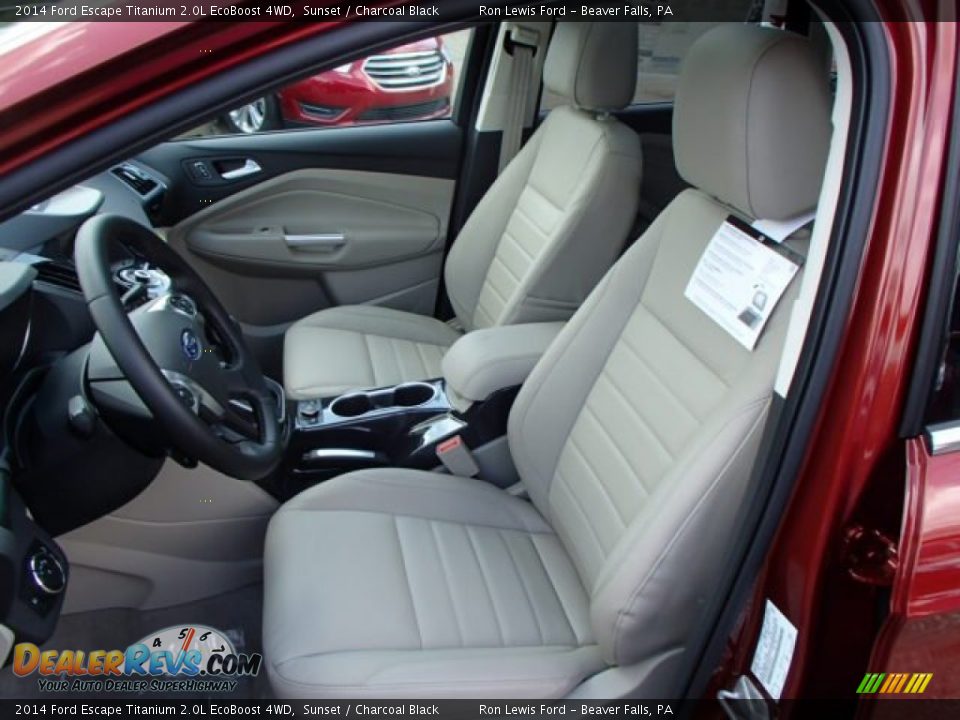 2014 Ford Escape Titanium 2.0L EcoBoost 4WD Sunset / Charcoal Black Photo #10