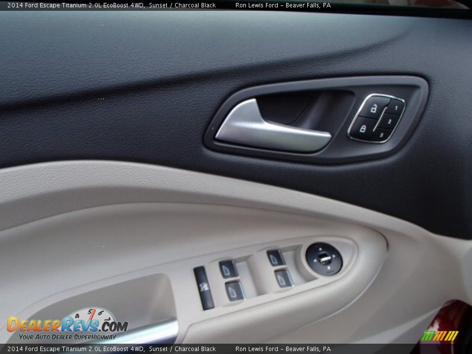 2014 Ford Escape Titanium 2.0L EcoBoost 4WD Sunset / Charcoal Black Photo #13