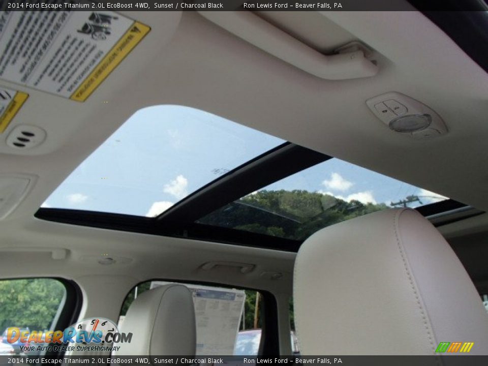 2014 Ford Escape Titanium 2.0L EcoBoost 4WD Sunset / Charcoal Black Photo #15