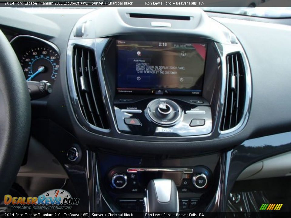 2014 Ford Escape Titanium 2.0L EcoBoost 4WD Sunset / Charcoal Black Photo #16