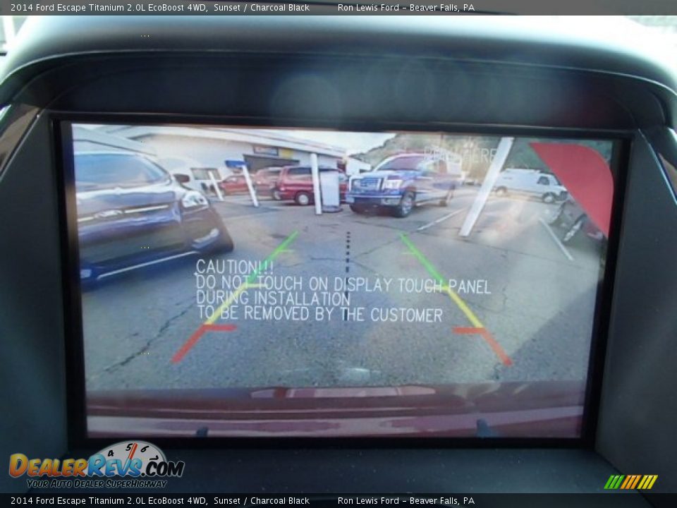 2014 Ford Escape Titanium 2.0L EcoBoost 4WD Sunset / Charcoal Black Photo #17