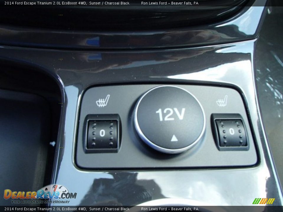 2014 Ford Escape Titanium 2.0L EcoBoost 4WD Sunset / Charcoal Black Photo #18