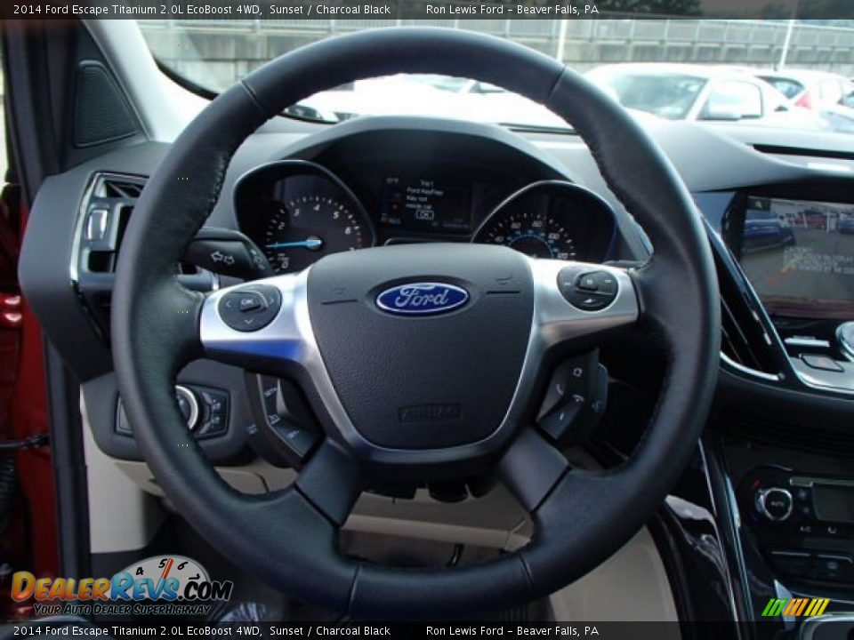 2014 Ford Escape Titanium 2.0L EcoBoost 4WD Sunset / Charcoal Black Photo #19