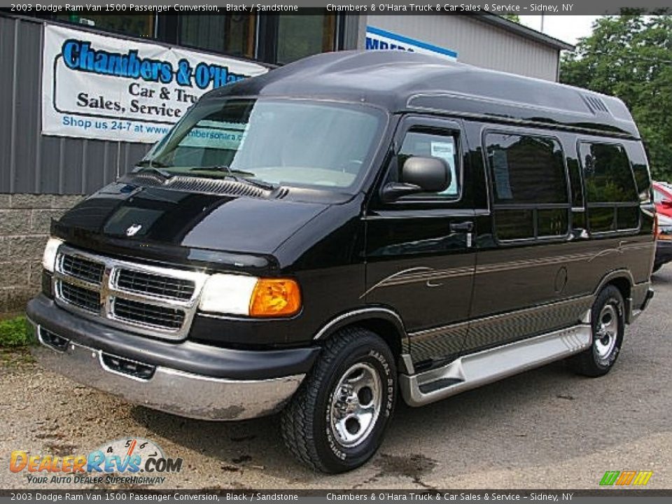 2003 Dodge Ram Van 1500 Passenger Conversion Black / Sandstone Photo #1