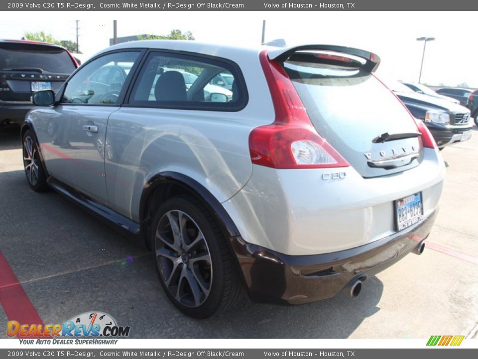2009 Volvo C30 T5 R-Design Cosmic White Metallic / R-Design Off Black/Cream Photo #4