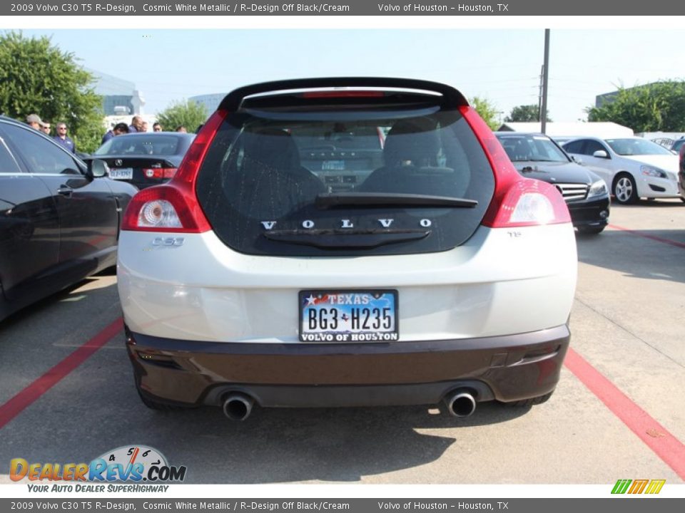 2009 Volvo C30 T5 R-Design Cosmic White Metallic / R-Design Off Black/Cream Photo #6