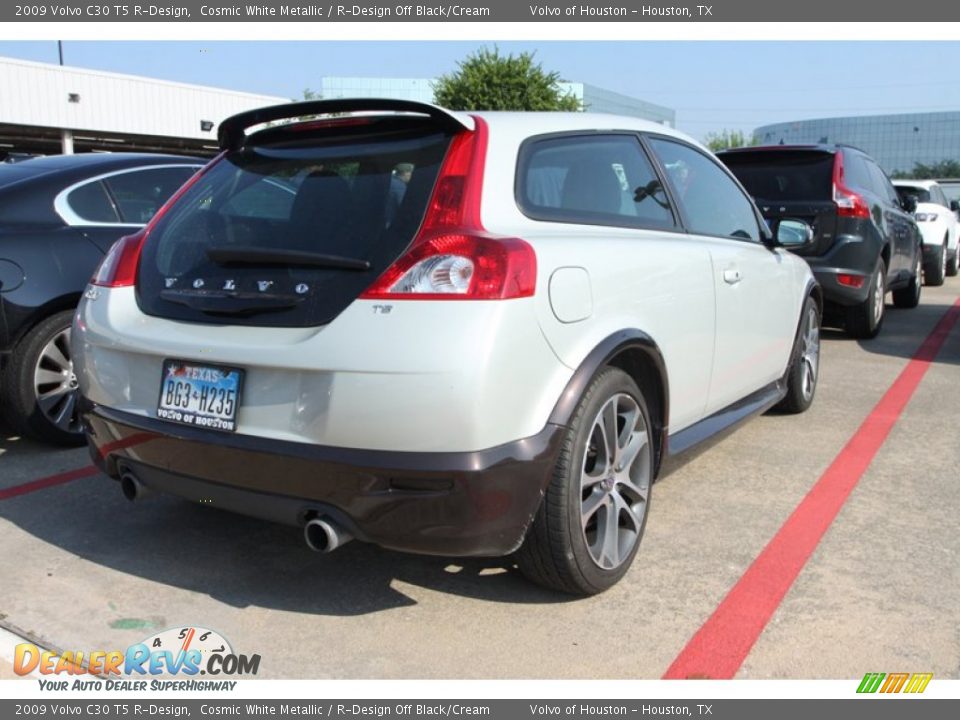2009 Volvo C30 T5 R-Design Cosmic White Metallic / R-Design Off Black/Cream Photo #7