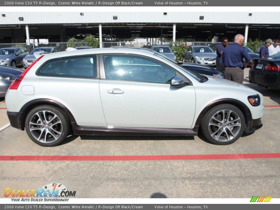 2009 Volvo C30 T5 R-Design Cosmic White Metallic / R-Design Off Black/Cream Photo #8