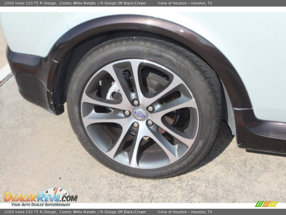 2009 Volvo C30 T5 R-Design Cosmic White Metallic / R-Design Off Black/Cream Photo #9